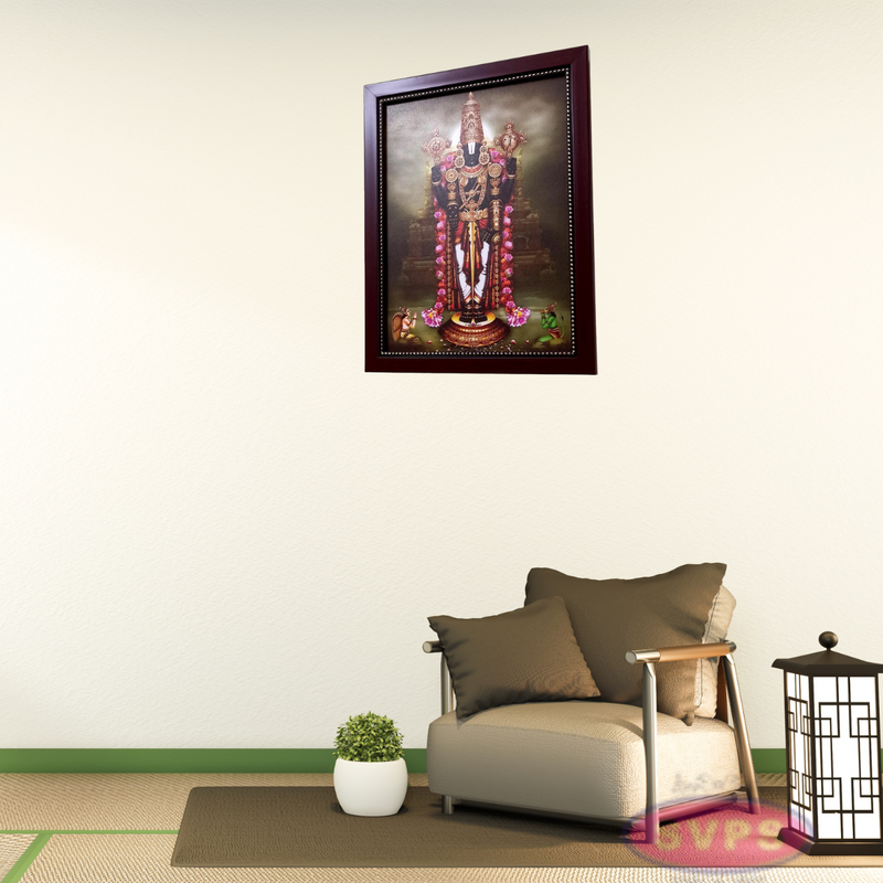 Srinivasa Perumal With Garudan And Hanuman Photo Frame