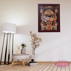 Srirangam Ranganathar With Sridevi Bhudevi Photo Frame