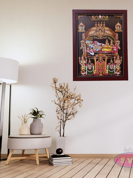 Srirangam Ranganathar With Sridevi Bhudevi Photo Frame