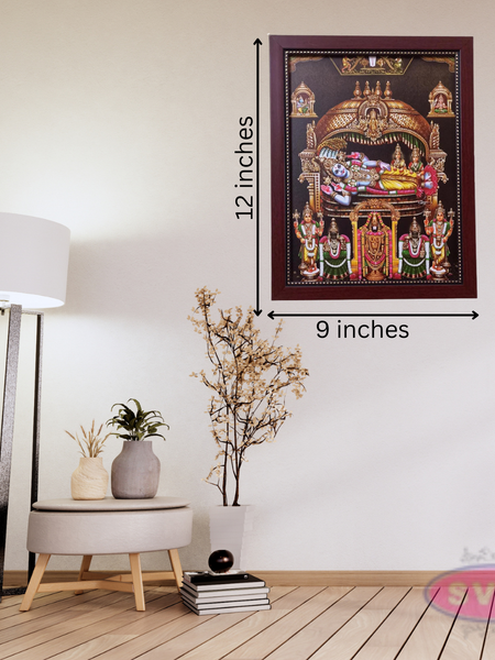 Srirangam Ranganathar With Sridevi Bhudevi Photo Frame