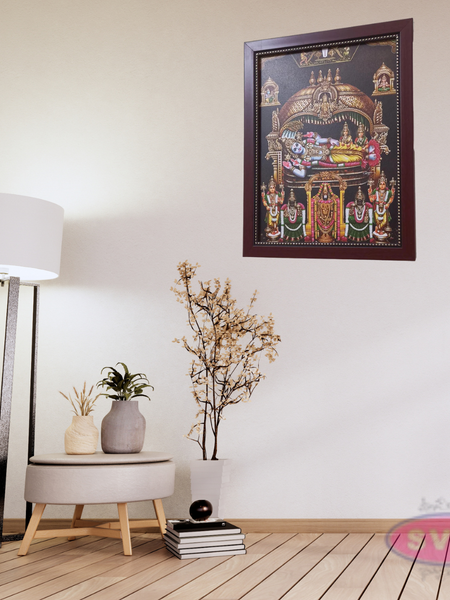Srirangam Ranganathar With Sridevi Bhudevi Photo Frame