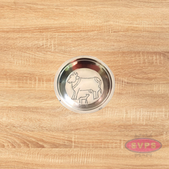 Stainless Steel Cow & Calf  Design Kolam Plate