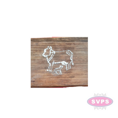 Stainless Steel Cow & Calf  Design Kolam Plate