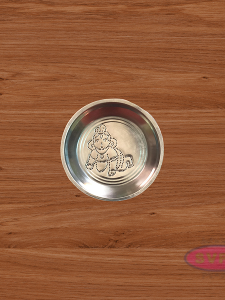 Stainless Steel Crawling Gopala Krishna Kolam Design Plate