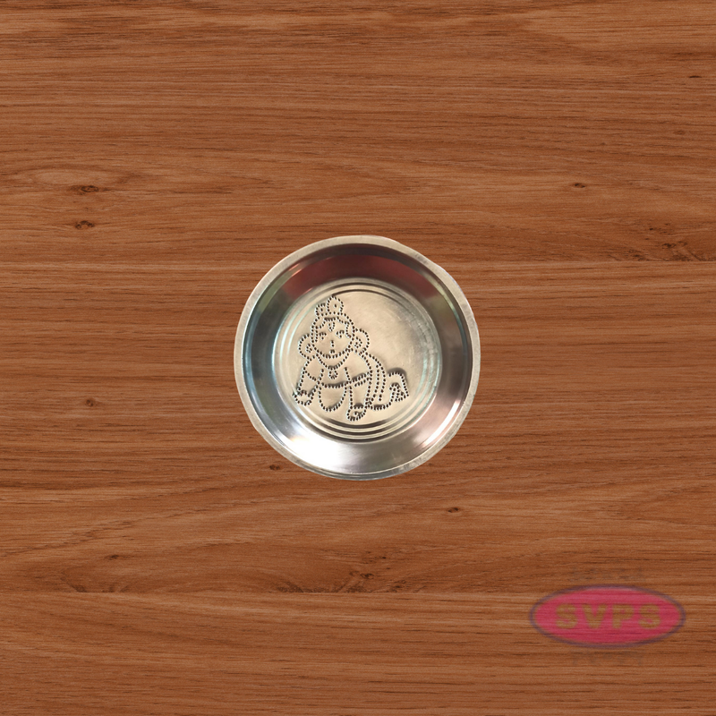 Stainless Steel Crawling Gopala Krishna Kolam Design Plate