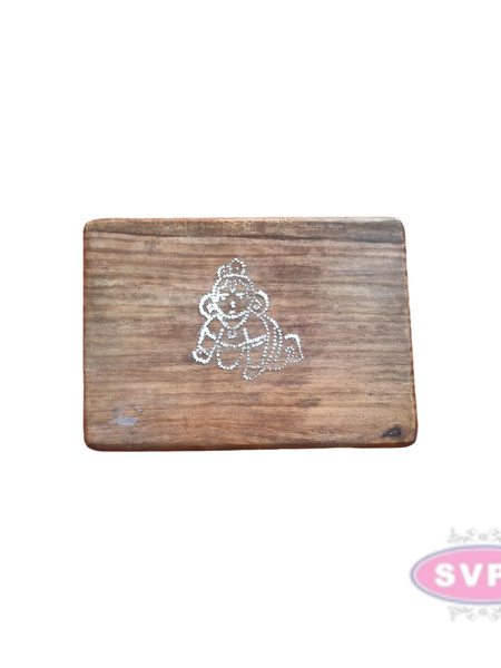 Stainless Steel Crawling Gopala Krishna Kolam Design Plate