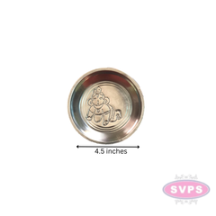 Stainless Steel Crawling Gopala Krishna Kolam Design Plate