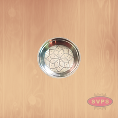 Stainless Steel Flower Design Kolam Plate