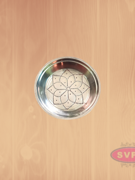 Stainless Steel Flower Design Kolam Plate