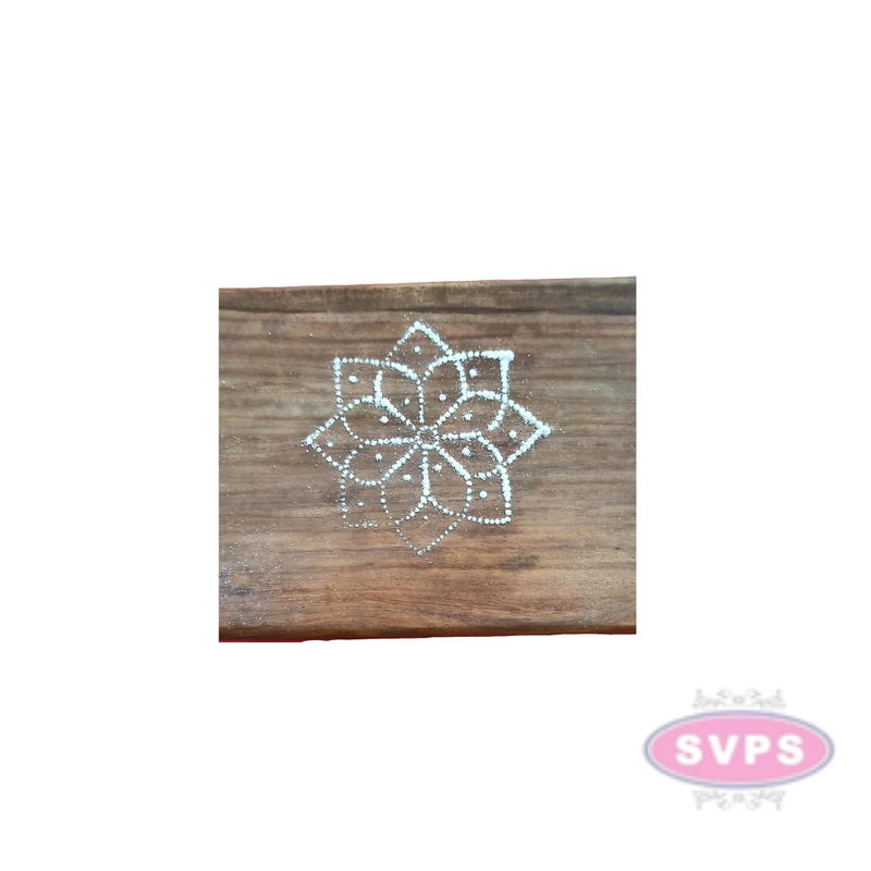 Stainless Steel Flower Design Kolam Plate