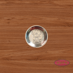Stainless Steel Kuthuvilakku Design Kolam Plate