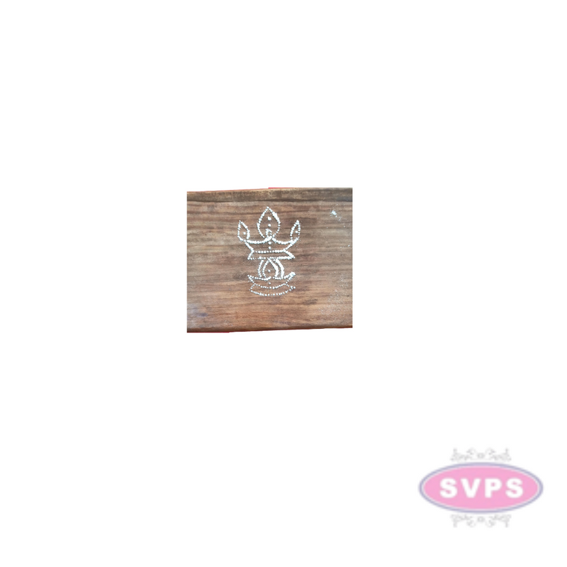 Stainless Steel Kuthuvilakku Design Kolam Box