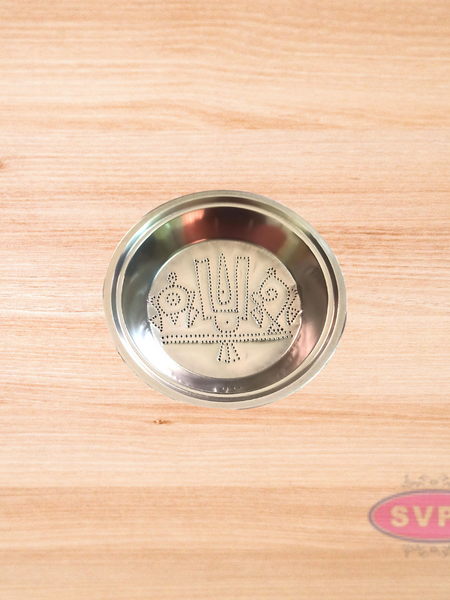 Stainless Steel Thiruman Shanku Chakra Design Kolam Plate