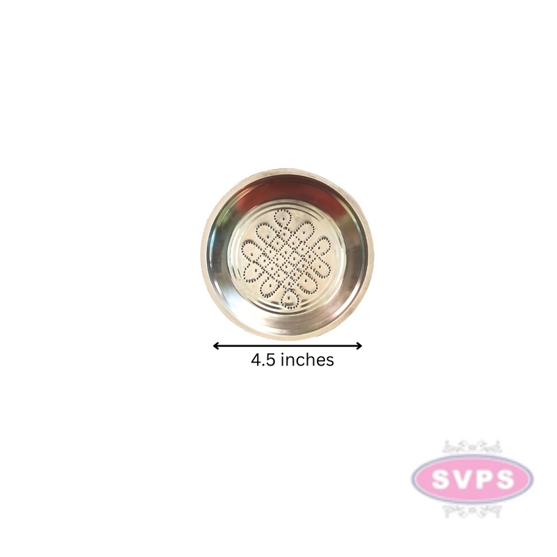 Stainless Steel Traditional Suzhi Kolam Design Kolam Plate