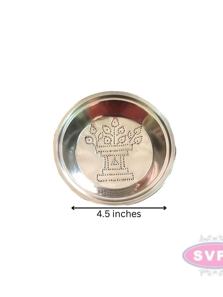 Stainless Steel Tulasi Maadam Kolam Plate