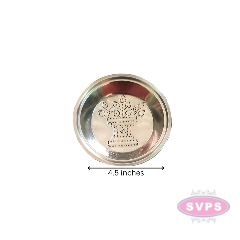 Stainless Steel Tulasi Maadam Kolam Plate