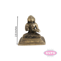 Swami Desikan Brass Antique / 2.5 Inches Statue