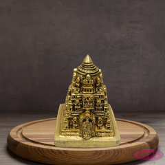Brass Tirupati Balaji Temple Idol – Miniature Gopuram Design