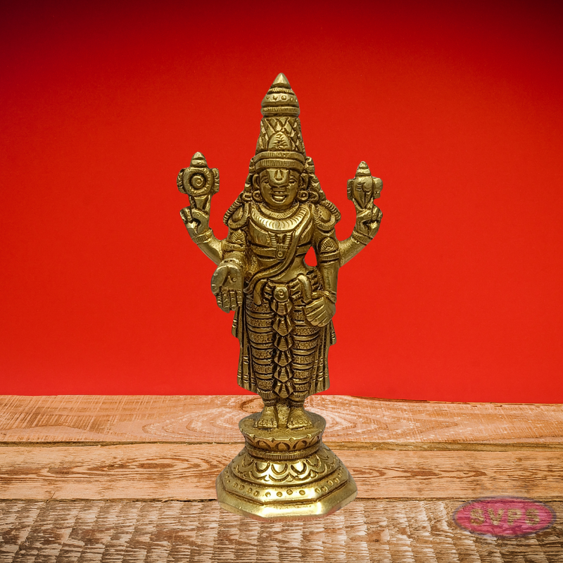 Antique Finish Brass Lord Venkateswara Statue for Pooja Room
