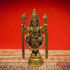 Antique Finish Brass Maha Vishnu Statue for Pooja Room