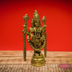 Antique Finish Brass Maha Vishnu Statue for Pooja Room