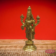 Antique Finish Brass Lord Venkateswara Statue for Pooja Room
