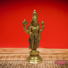 Antique Finish Brass Lord Venkateswara Statue for Pooja Room