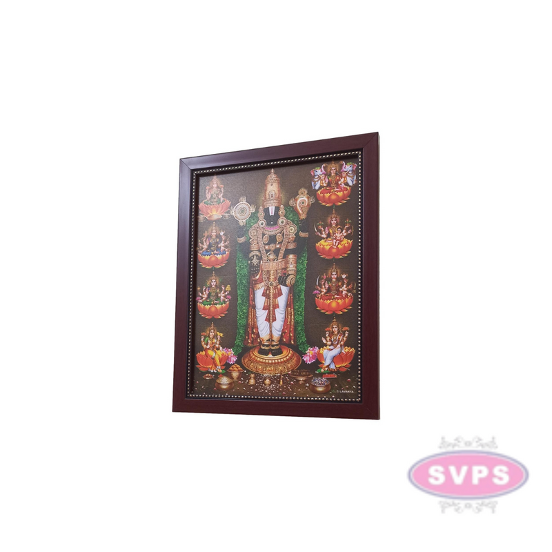 Tirupati Balaji  With Astha Lakshmi Photo Frame
