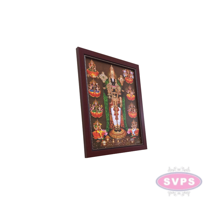 Tirupati Balaji  With Astha Lakshmi Photo Frame