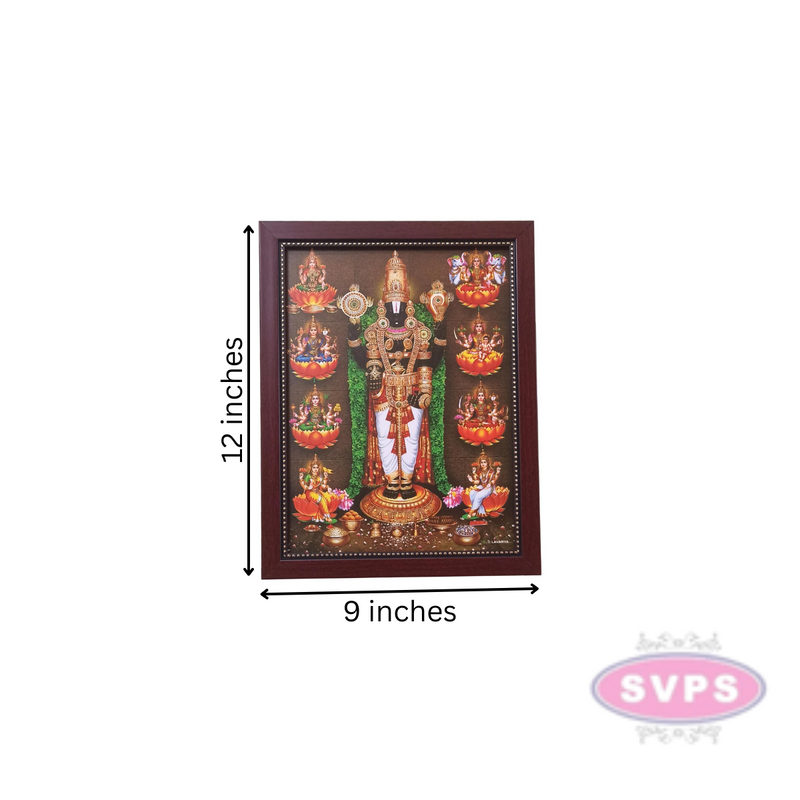 Tirupati Balaji  With Astha Lakshmi Photo Frame