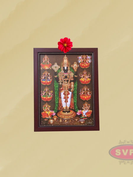 Tirupati Balaji  With Astha Lakshmi Photo Frame