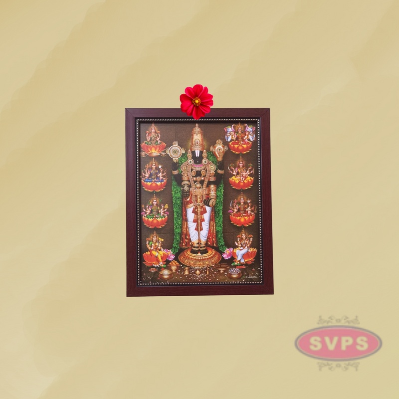 Tirupati Balaji  With Astha Lakshmi Photo Frame