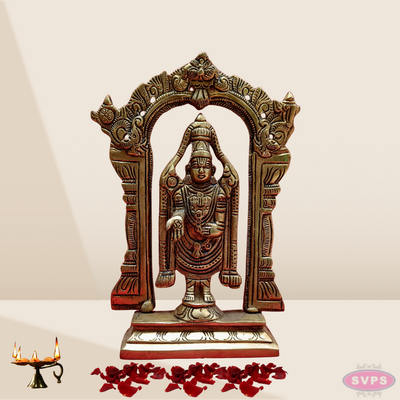 Brass Tirupati Balaji With Arch/ 2 Variants