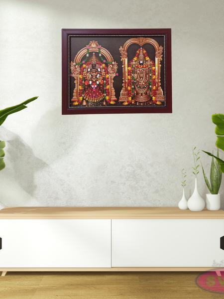 Tirupati Srinivasa Perumal With Thayar Photo Frame