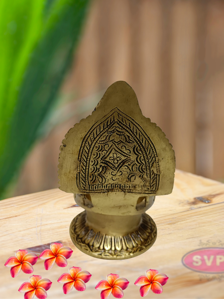 Traditional Brass Ashtalakshmi Diya For Puja