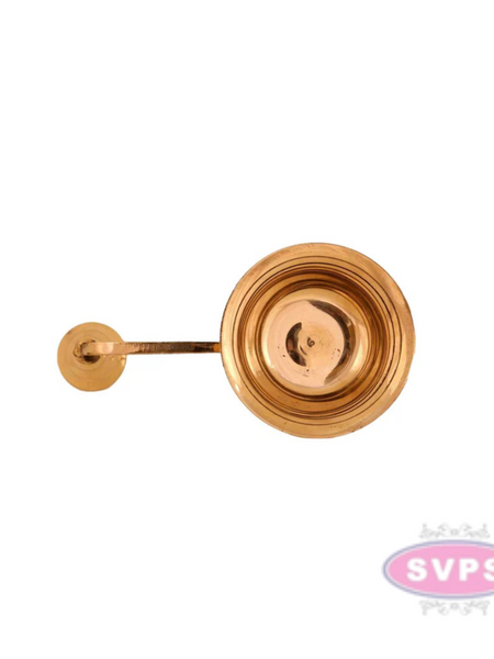 Traditional Brass Dhoobakkal/ Dhoopkarandi/ Camphor Burner/ Aarti Diya With Handle
