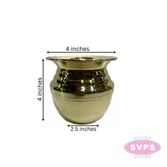 Traditional Brass Pooja Kalash Pot / Sombu