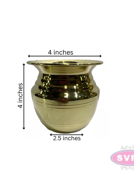 Traditional Brass Pooja Kalash Pot / Sombu