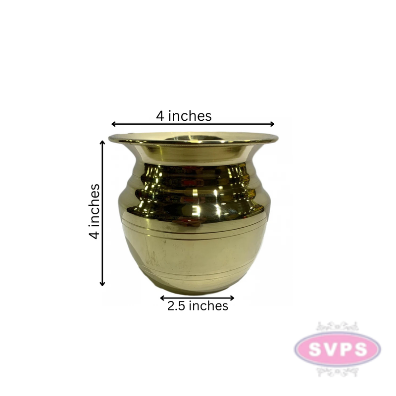 Traditional Brass Pooja Kalash Pot / Sombu