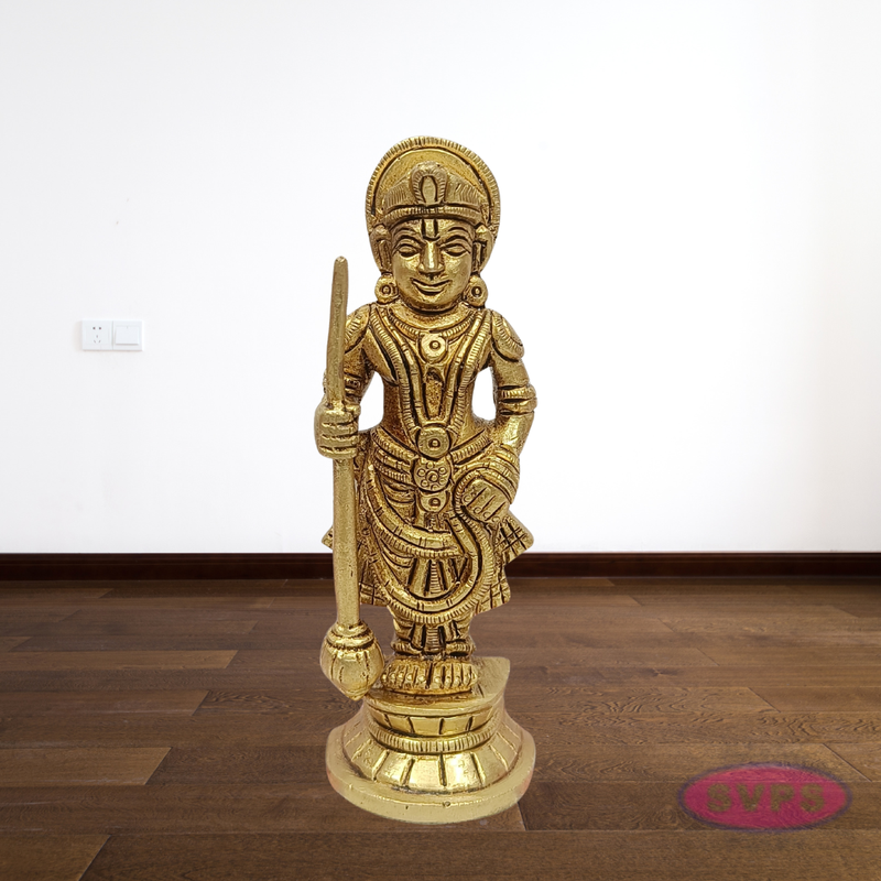 Brass Udupi Krishna Idol – Sri Krishna Standing Statue for Pooja Room