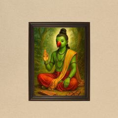 Antique Shuka Muni Photo Frame for Pooja Room & Home Decor