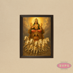 Antique Surya Dev Wall Photo Frame for Home Decor
