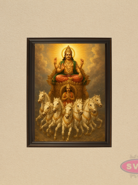 Antique Surya Dev Wall Photo Frame for Home Decor