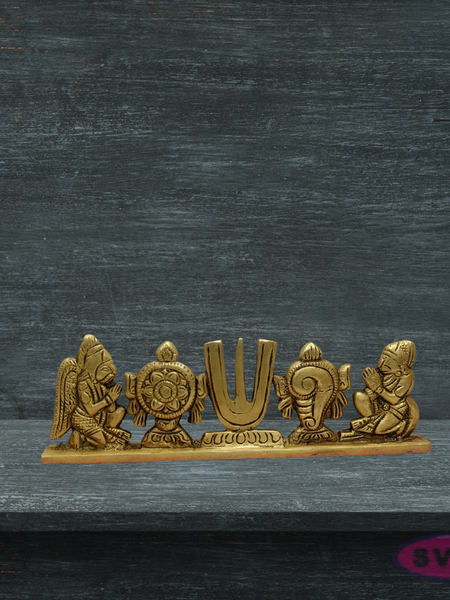Brass Garuda & Hanuman with Tirunamam Showpiece