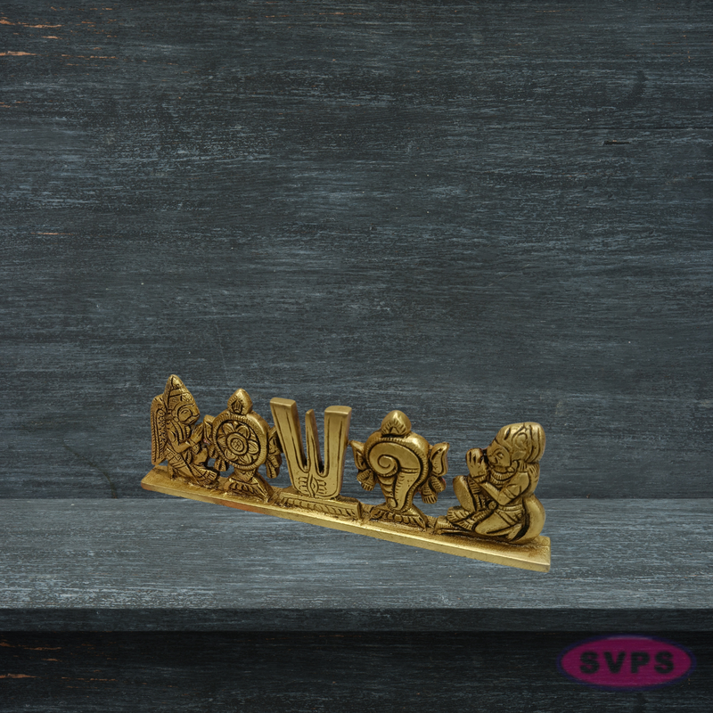 Antique Finish Vishnu Namam Brass Idol for Home Temple