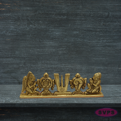 Antique Finish Vishnu Namam Brass Idol for Home Temple