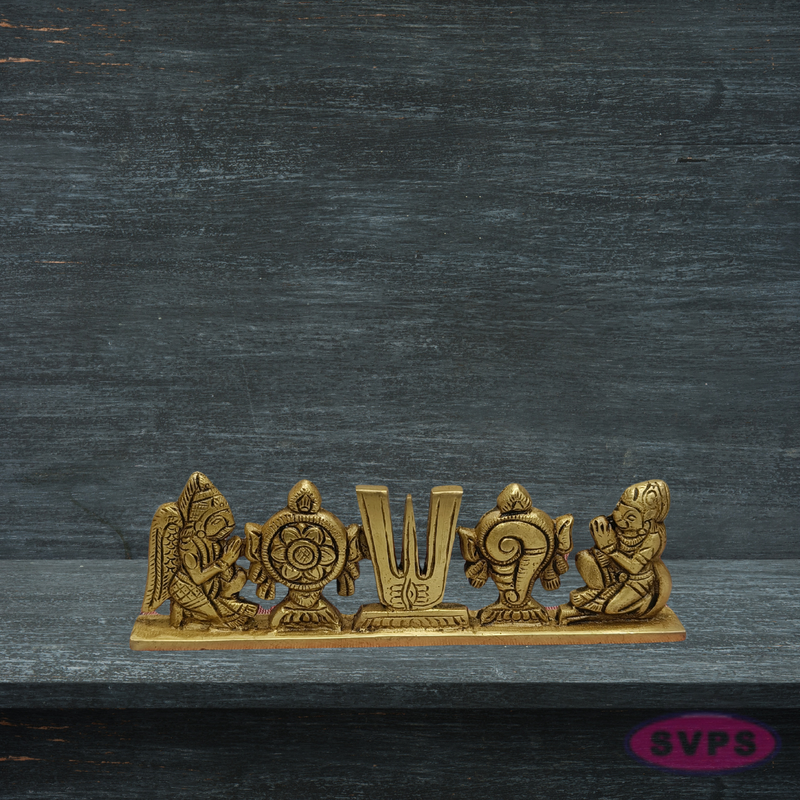 Antique Finish Vishnu Namam Brass Idol for Home Temple