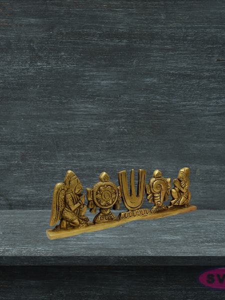 Brass Garuda & Hanuman with Tirunamam Showpiece
