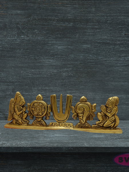 Brass Garuda & Hanuman with Tirunamam Showpiece