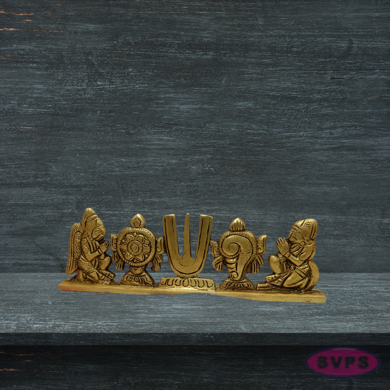 Brass Garuda & Hanuman with Tirunamam Showpiece